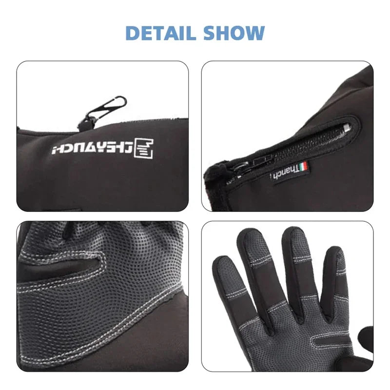 Thermal Touchscreen Winter Gloves, Windproof Ski Gloves