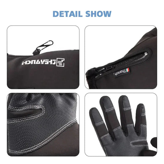Thermal Touchscreen Winter Gloves, Windproof Ski Gloves