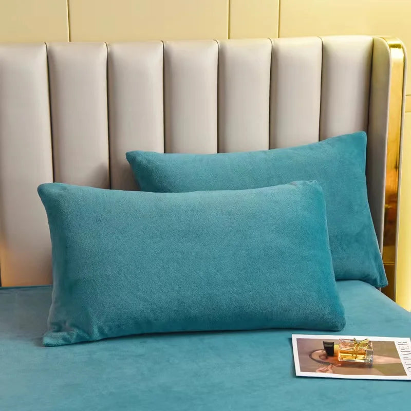 Winter Warm Thick Plush Velvet Flat Sheet Solid Color Large Size Soft Flannel Bed Sheet 350x245cm Not Including Pillowcase