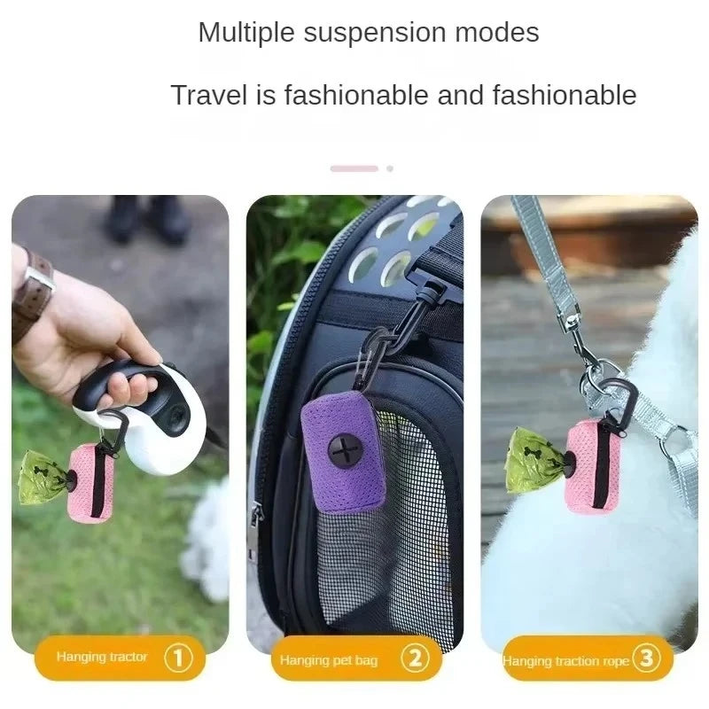 Hanging Dog Poop Bag Holder - Leash Clip Waste Bag Dispenser – photo 5