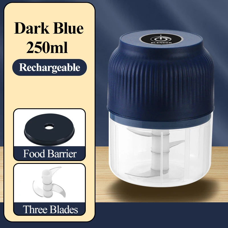 Mini Electric Garlic Chopper - USB Rechargeable 250ml Food Chopper - photo 7