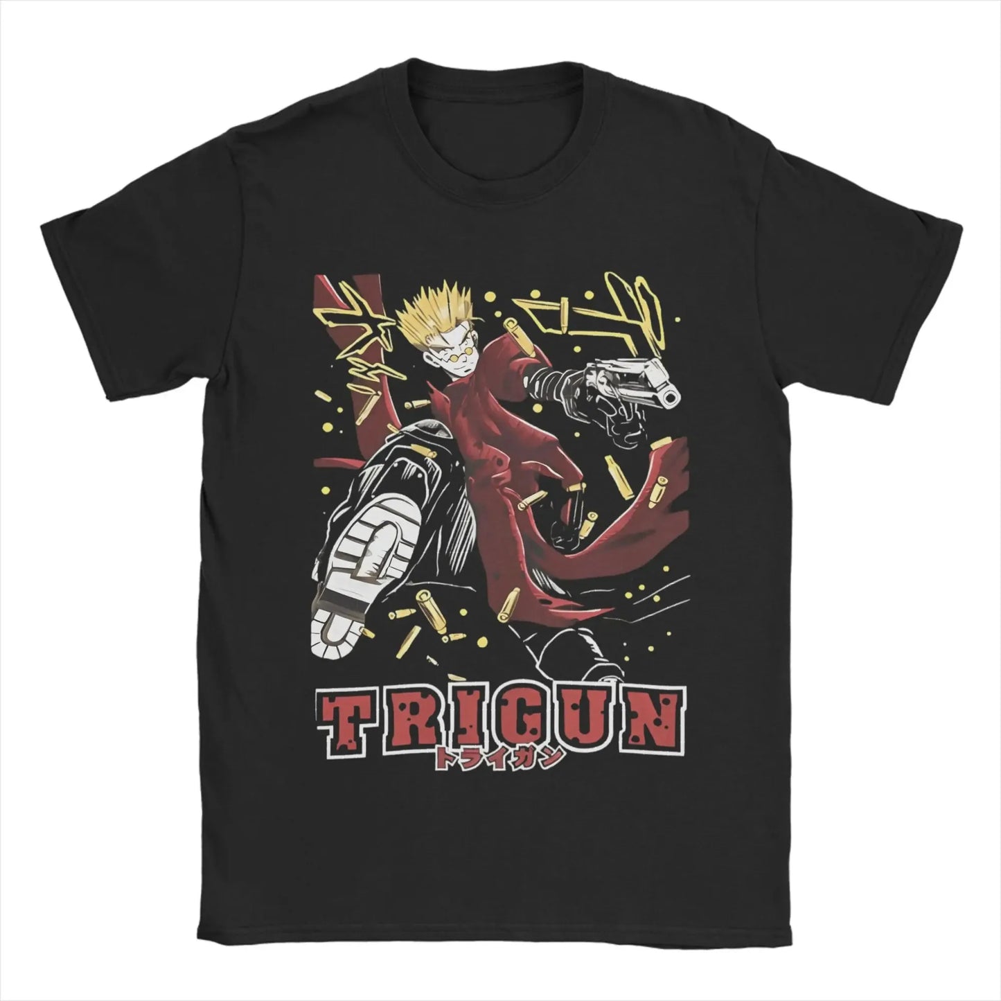 TRIGUN STAMPEDE Trigun Nicholas D Stampede Graphic Print T-Shirts Men Women Fashion Crewneck Cotton Tees Harajuku Oversized Tops