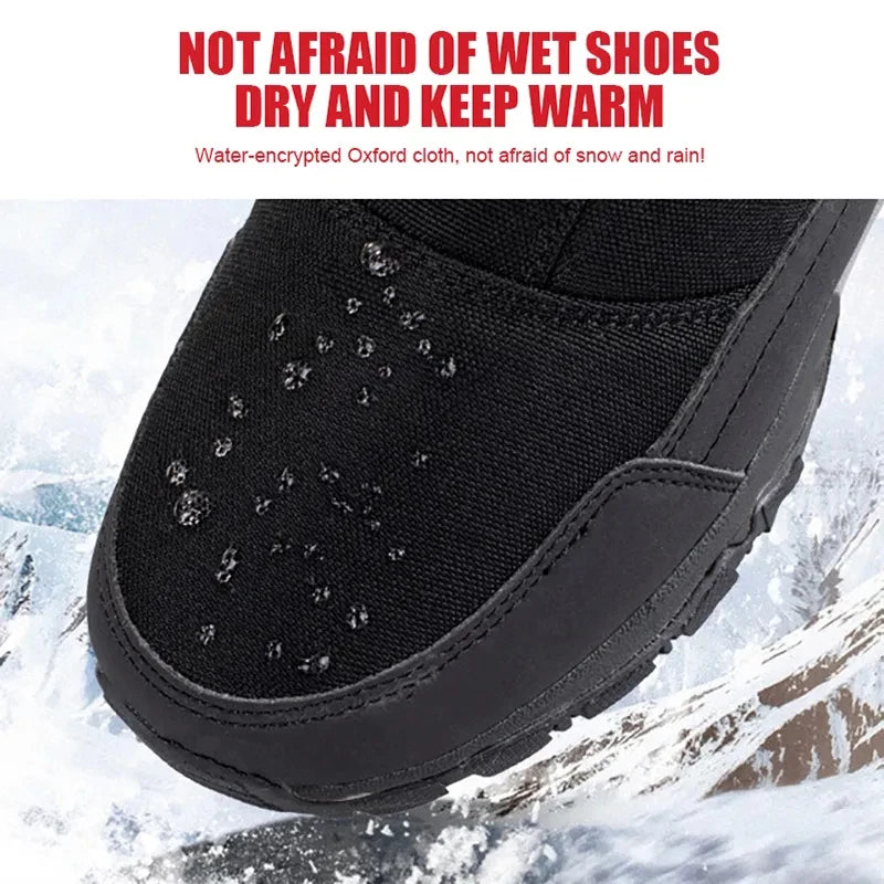 Men's Winter Waterproof, Anti-Slip, Windproof, Warm and Breathable Outdoor Comfortable Snow Boots