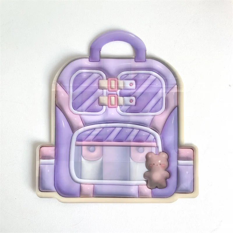 10/50PCS Zipper Cartoon Storage Bag Cute 3D Cartoon Backpack Small Items Storage Bag Valentine Day Birthday Gift Packaging Bag