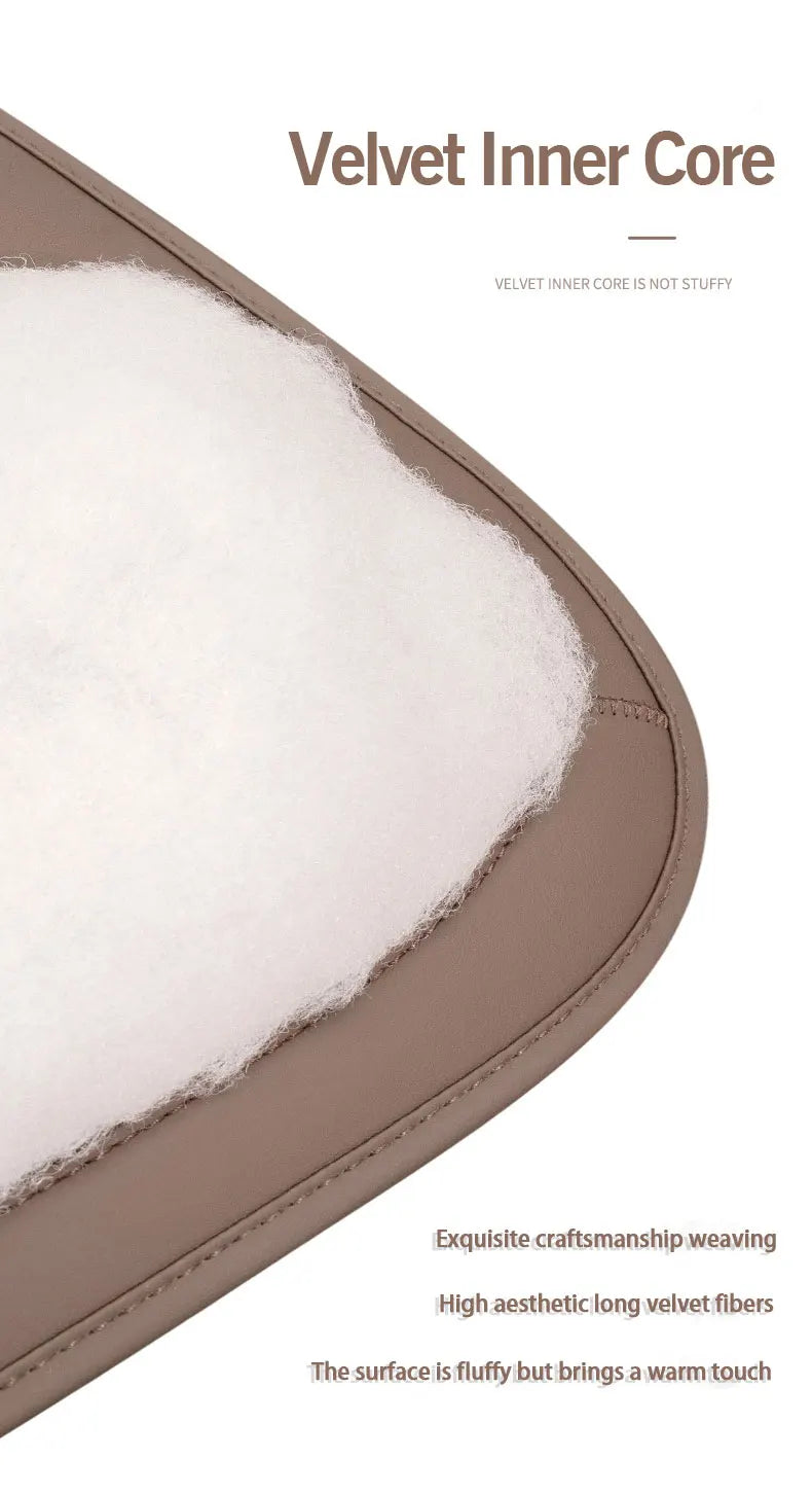 Universal Car Seat Cover – Leather Waist Cushion & Seat Protection Pad for All Seasons