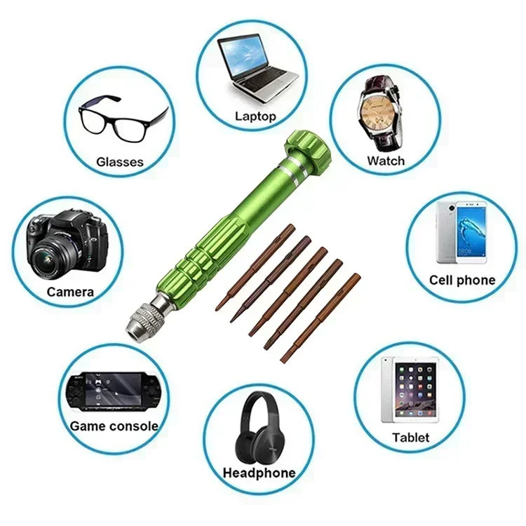 5 in 1 Multi-Function Screwdriver Set Mobile Phone Watch Glasses Disassembly Tool Notebook Watch Repair Tools Repair Accessory