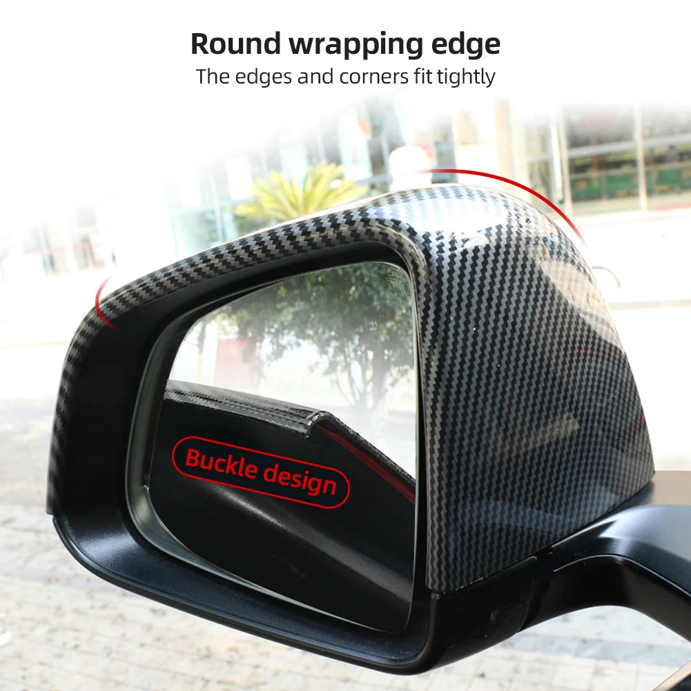 2PCS Car ABS Paste Side Door Mirror Cover For Tesla Model 3 Model Y 2021-2023 Auto Exterior Accessories Sides Rearview Cover