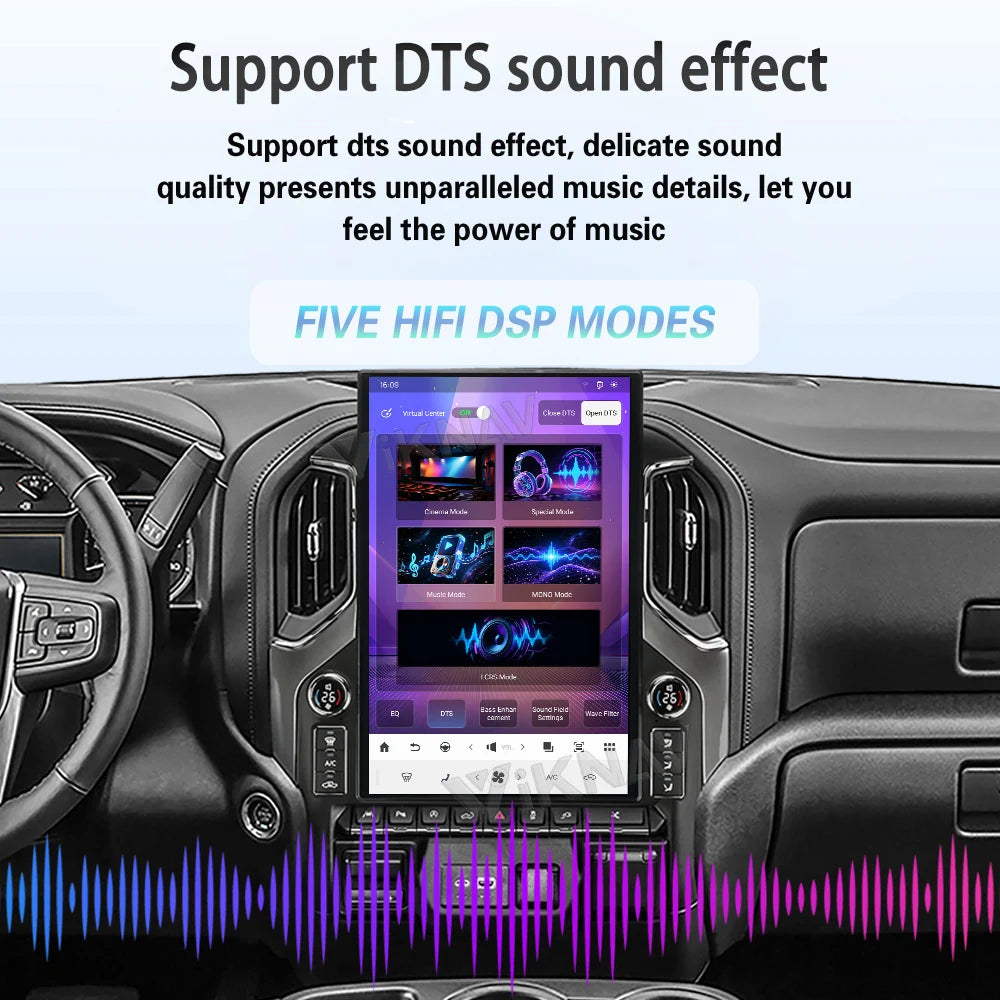 17.2" Android14 Car Radio For GMC Sierra Chevrolet Silverado 2019-2024 Touch Screen With LCD Knob Carplay Android Auto Player