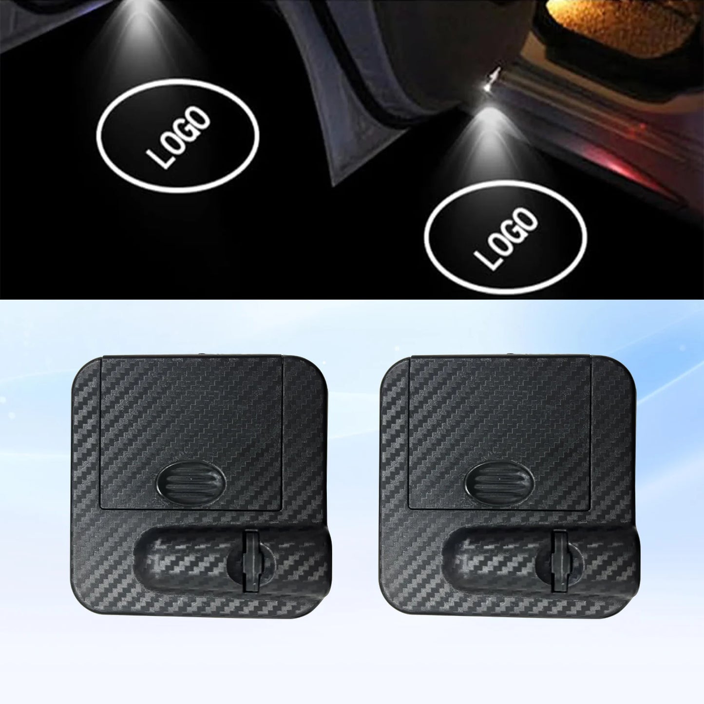 2/4 pcs Wireless Car Door Lights Projector with HD Car Door Lights LED Projector for Car Door Welcome Light