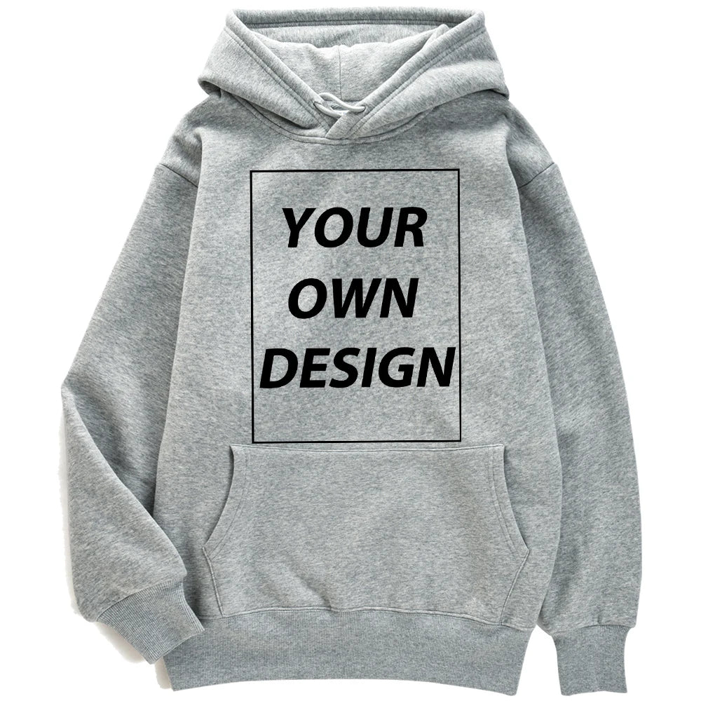 Custom Print Pullover Hoodie, Personalized Sweatshirt