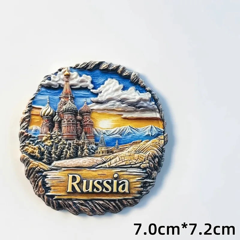 Russia Fridge Magnets Red Square Souvenirs Brown Bear St. Basil’s Cathedral Fridge Magnets Home Decor Wedding Gifts