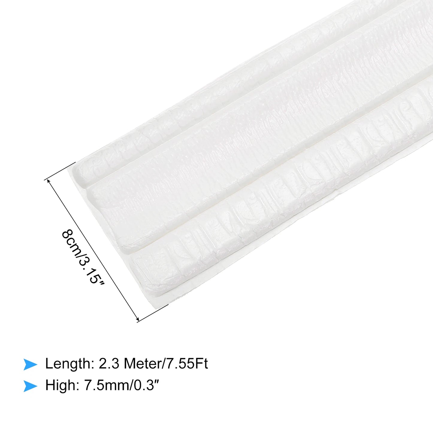 Flexible Wall Molding Trim, 1pcs 8Ft x 4 in for Home DIY Decoration, White