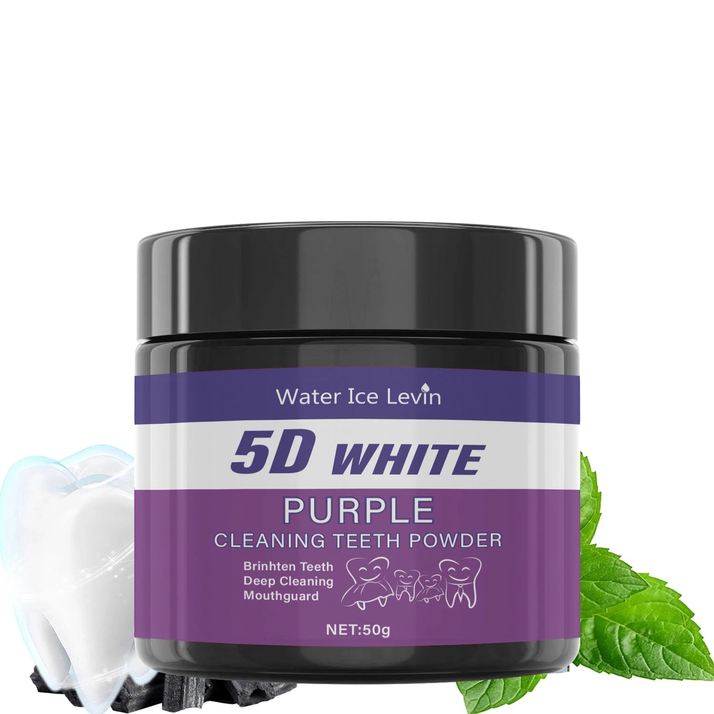 Purple Teeth Cleaning Powder - Whitens Teeth in 5 Days | Sulfate-Free