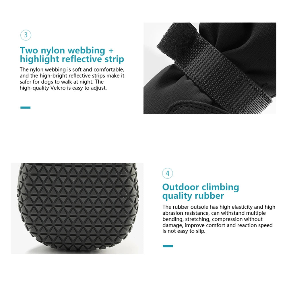 Non-Slip Dog Boots for Medium and Large Dogs - All-Weather Paw Protectors - photo 4