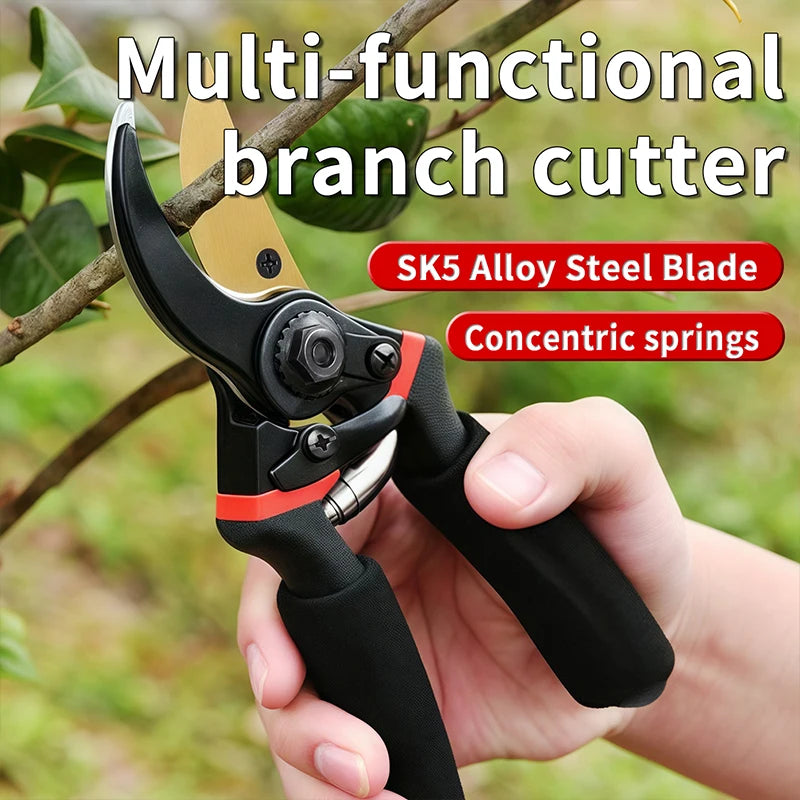 【Effort-Saving Design】Gardening Scissors Branch Pruner, Fine Craftsmanship Garden Pruning Shears, Fruit Tree Pruner, Household Landscaping Pruning Tool, Heavy-Duty Sk5 Blade Pruning Shears