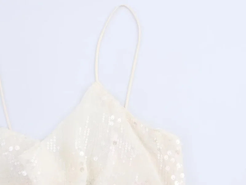 Sequin Slip Mini Party Dress – Backless Going-Out