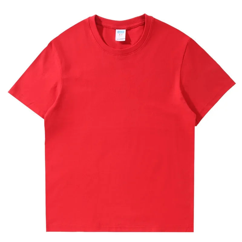 Women's 100% Cotton Loose Tee — Solid O-Neck Short-Sleeve Casual Summer Top