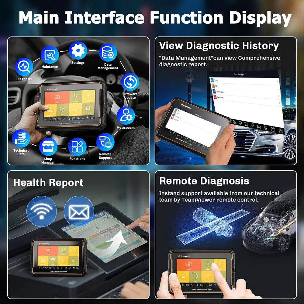 Foxwell GT60 OBD2 Automotive Scanner Read Code Bi-directional Control ABS SAS TPMS 24+ Reset OBDII All System Diagnostic Tool