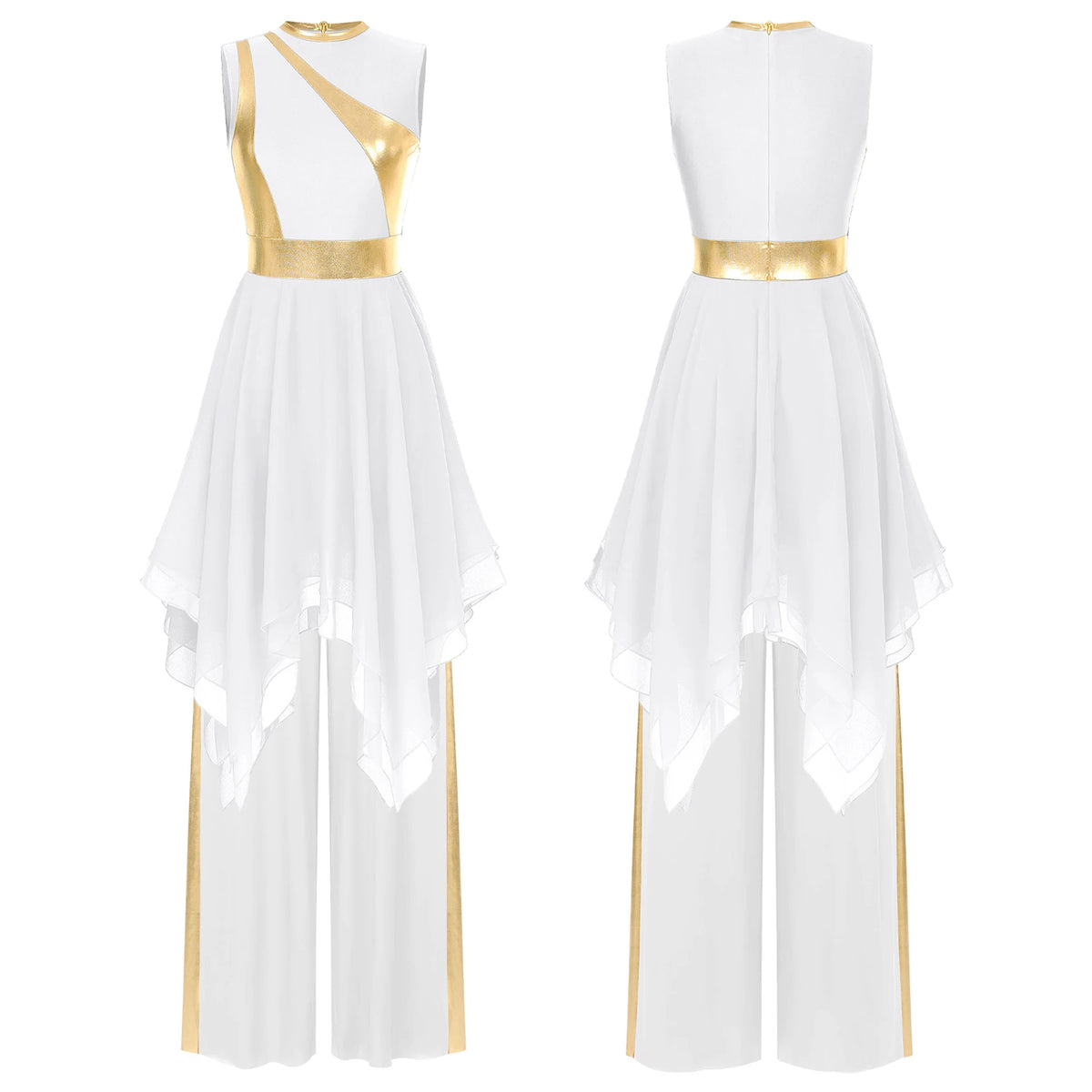 Women's lyrical mesh dress with pants set