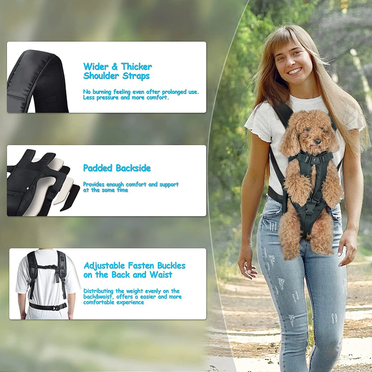 Front Travel Pet Backpack - Small & Medium Dog Carrier – photo 4
