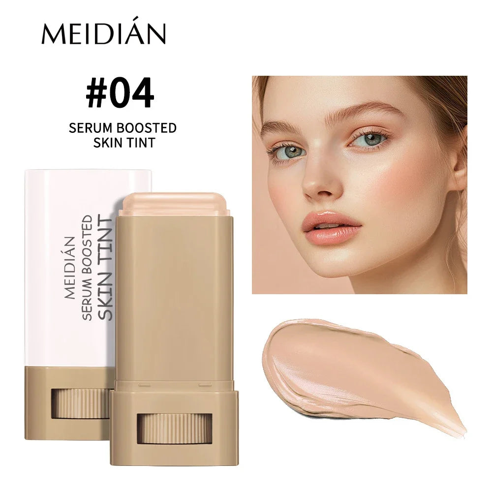 Bronze Foundation Stick Serum Boosted Skin Tint Silky Texture Moisturizing Coverage Concealer Base Even Skin Tone Makeup