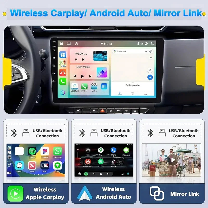 Universal 2-DIN Android 13 Car Stereo (7"/9"/10", 64GB) — CarPlay, GPS, Bluetooth, WiFi