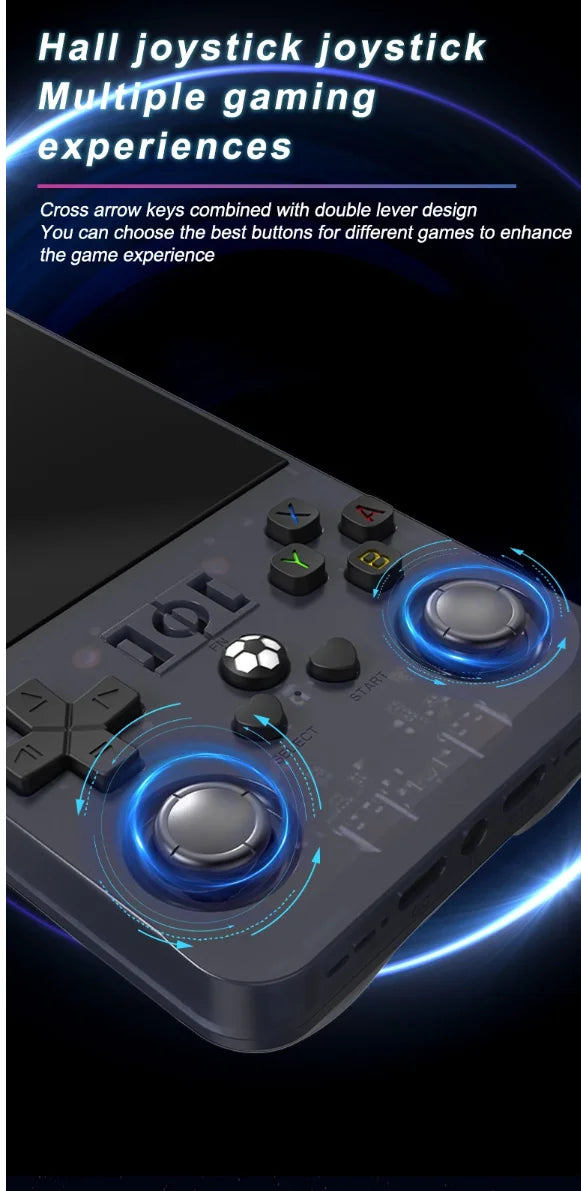 R36MAX Retro Handheld Video Game Console Linux System 4.0Inch IPS Screen Portable Pocket Video Player 64GB 128GB Games Kids Gif