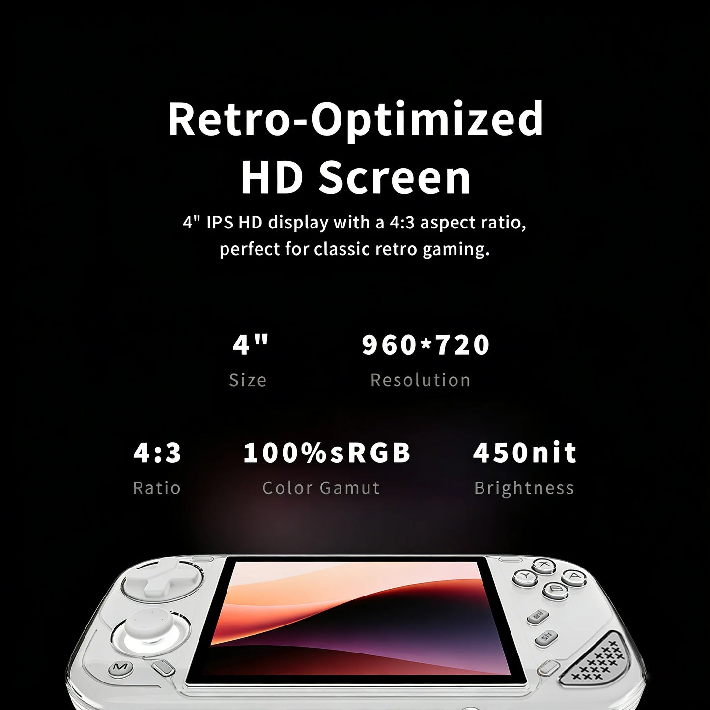 MINILOONG POCKET 1 Handheld Game Console 4'' IPS Screen HD Output Open Source Systems OTA Upgrades LOONG OS New Console POCKET1