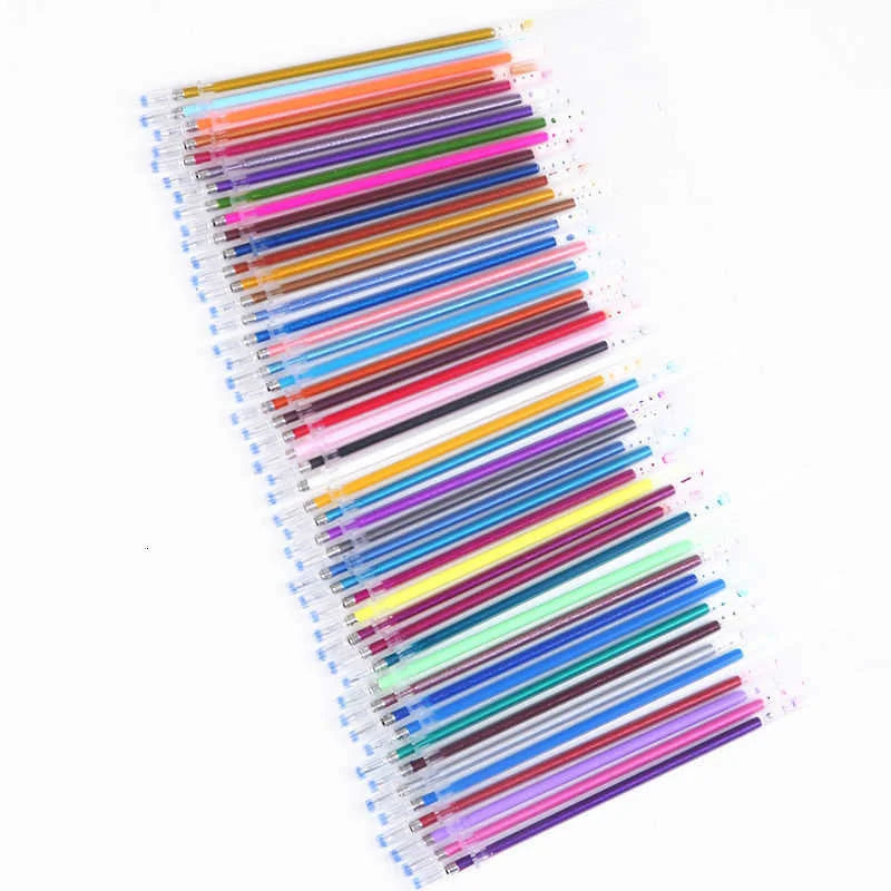 0.8mm 100 Colors Ballpoint Pen Fluorescent Refills Color Flash Pen Smooth Ink Painting Graffiti Pens Student Stationery 04116