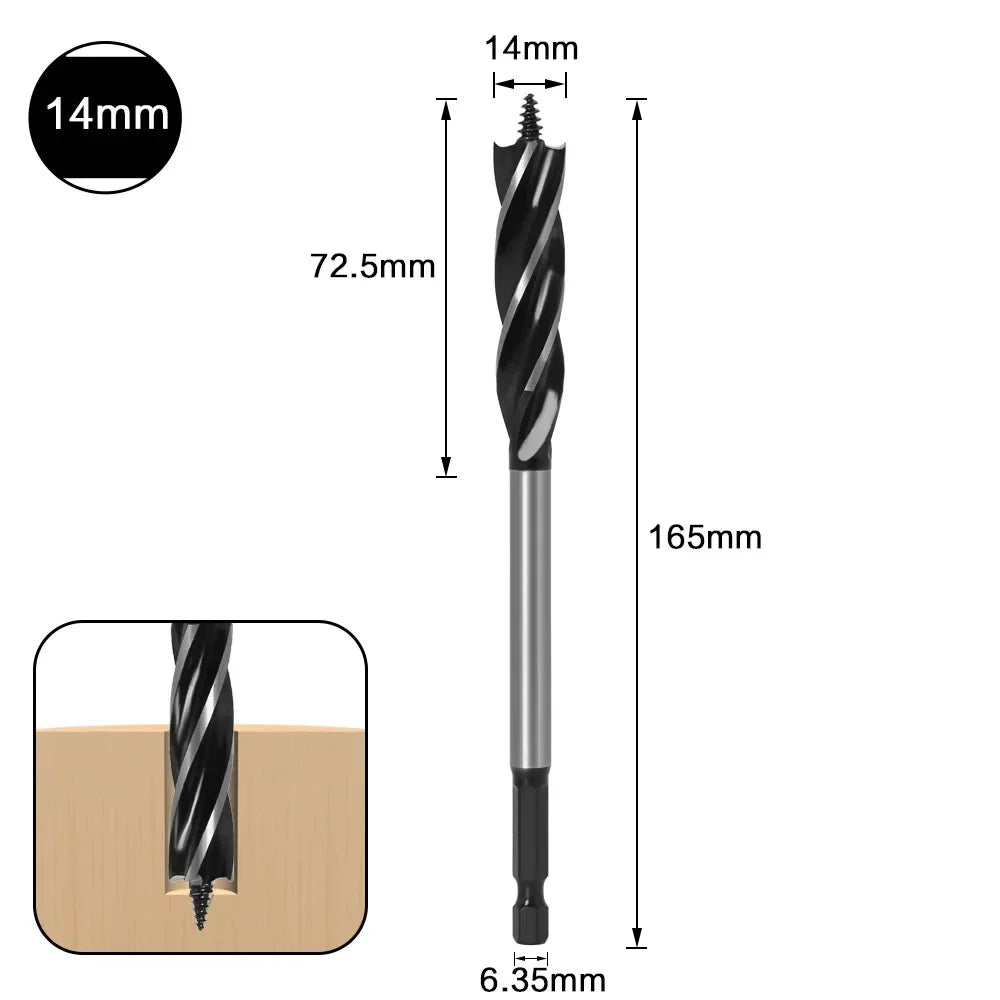 Hole Opener 10-35mm 1/4'' Hex Shank Twist Drill Bit, Reamer Auger Carpenter Joiner broca Drill Bits for Wood  Woodworking Tools