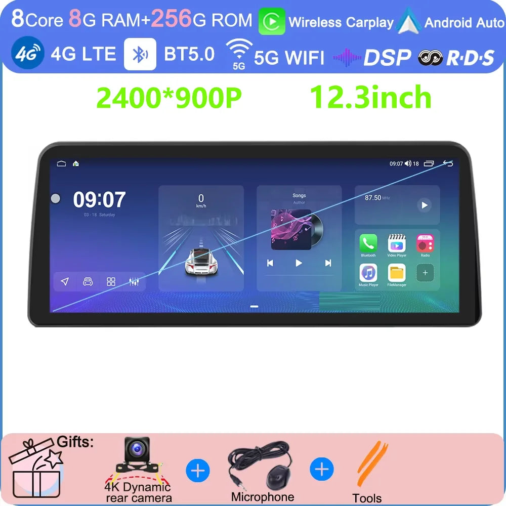 Android 15 Car QLED Screen For GMC Yukon Chevrolet Tahoe Suburban 2007-2013 GPS Navigation Multimedia Player Stereo Head Unit