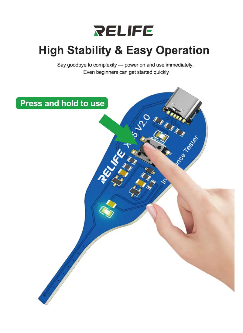 RELIFE XA5 Inductance Tester Electromagnetic Non-Contact Fault Detection for Phones PCB Motherboard Repair Diagnostics Tool