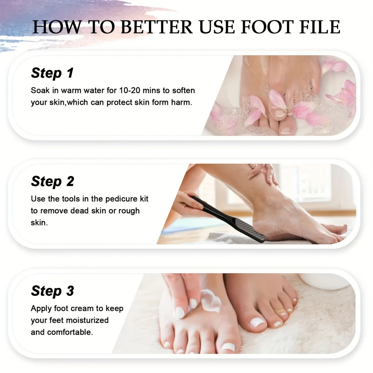 10/8pcs Pedicure Set In A Box, Including Foot File, Foot Scraper Pedicure Tool Set Stainless Steel Double-sided Foot Care
