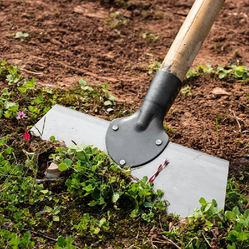 30cm Metal Weed Cleaning Shovel – Sharpened Steel De-Icing & Soil Scraping Garden Tool