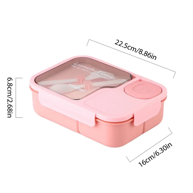 Cute 3-Compartment Kids Lunch Box - Cartoon Bento with Cutlery - photo 9