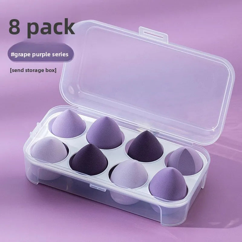 Makeup Sponge Set Dual Use for Liquid/Powder Foundation Beauty Egg Finger Sponges Cosmetic Puff Women Makeup Tools with Box