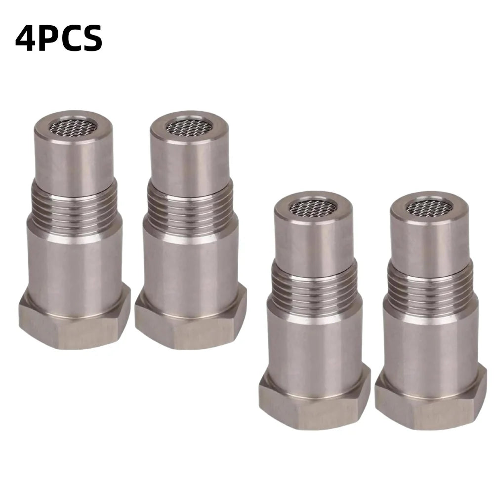 1Pcs Mini Oxygen Catalyst Sensor M18X1.5 46.516.016.9MM Silver Stainless Steel Durable Auto Car Accessories