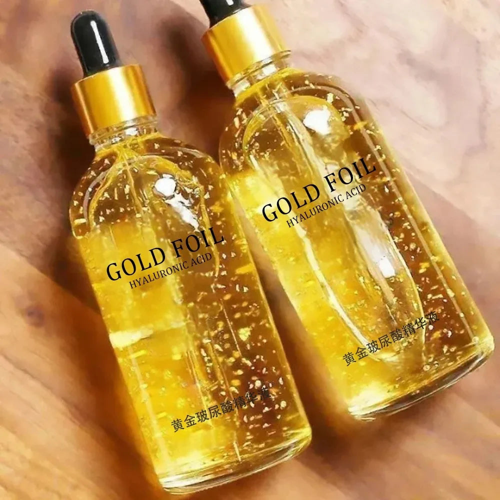 24K Gold Hyaluronic Acid Serum for Face Anti-wrinkle Anti-aging Brightening Moisturizing skincare Facial Serum Essence Face Care
