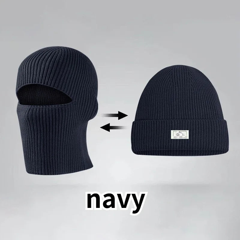 2-in-1 Knit Beanie Balaclava - Full Face Ski Hat - photo 8