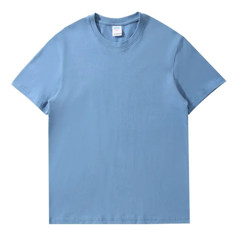Women's 100% Cotton Loose Tee — Solid O-Neck Short-Sleeve Casual Summer Top
