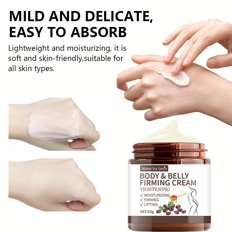 Abdominal Firming Body Cream - 60g, Plant Extracts, Alcohol-Free
