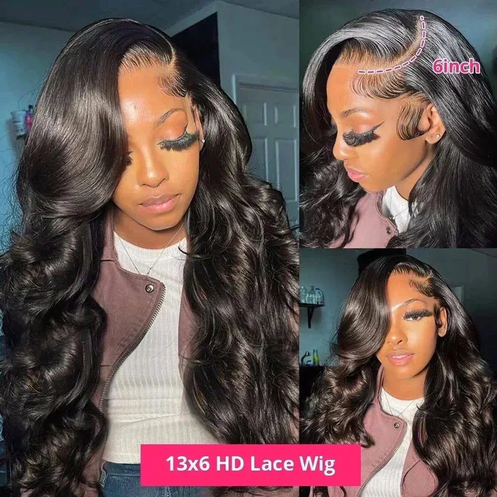 250 Density Human Hair Wig — Body Wave HD Lace Front, 13x6