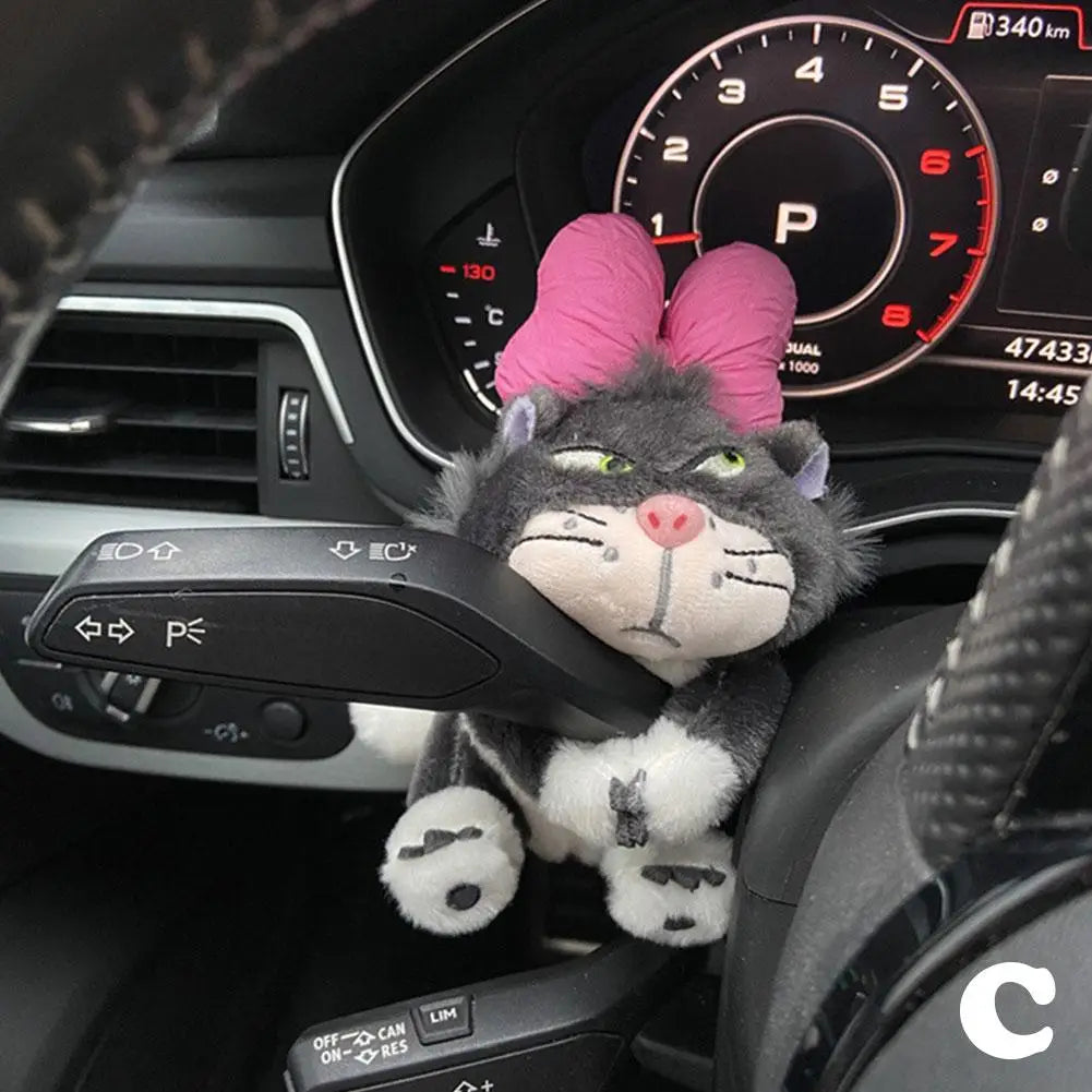 Cute Cat Plush Doll Car Windshield Wiper Decorations Home Desk Ornament Creative Gift Home Decoration Accessories