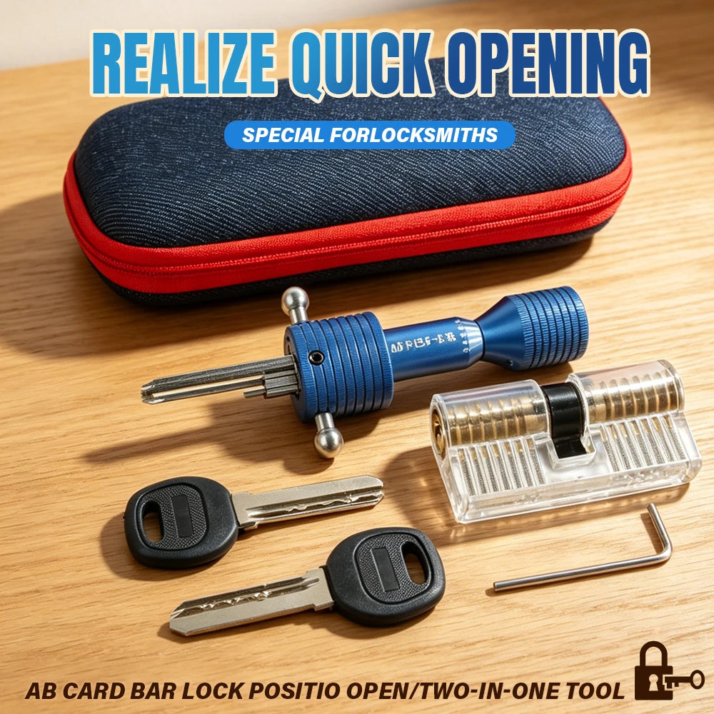 Professional KABA MUL-78 Key Decoder Tool Positive Groove AB Positioning One-Character Locksmith Tool Lock Opening Tool