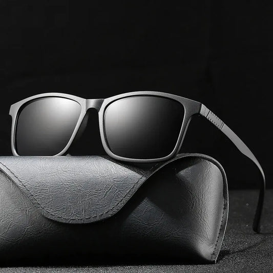 1-2PCS Luxury Men Sunglasses Fashion Vintage Square Ultra Light Frame Driving Fishing Sun Glasses For Man Eyewear