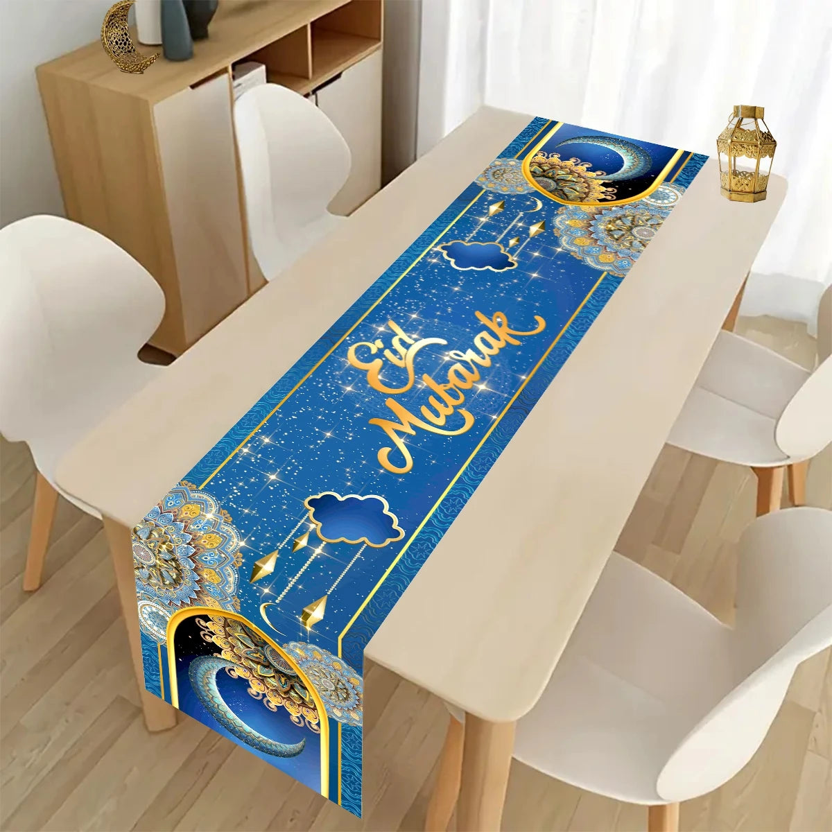 Eid Mubarak Table Runner Ramadan Tablecloths Ramadan Kareem Decoration for Home 2026 Islamic Muslim Party Eid Al Adha Gifts