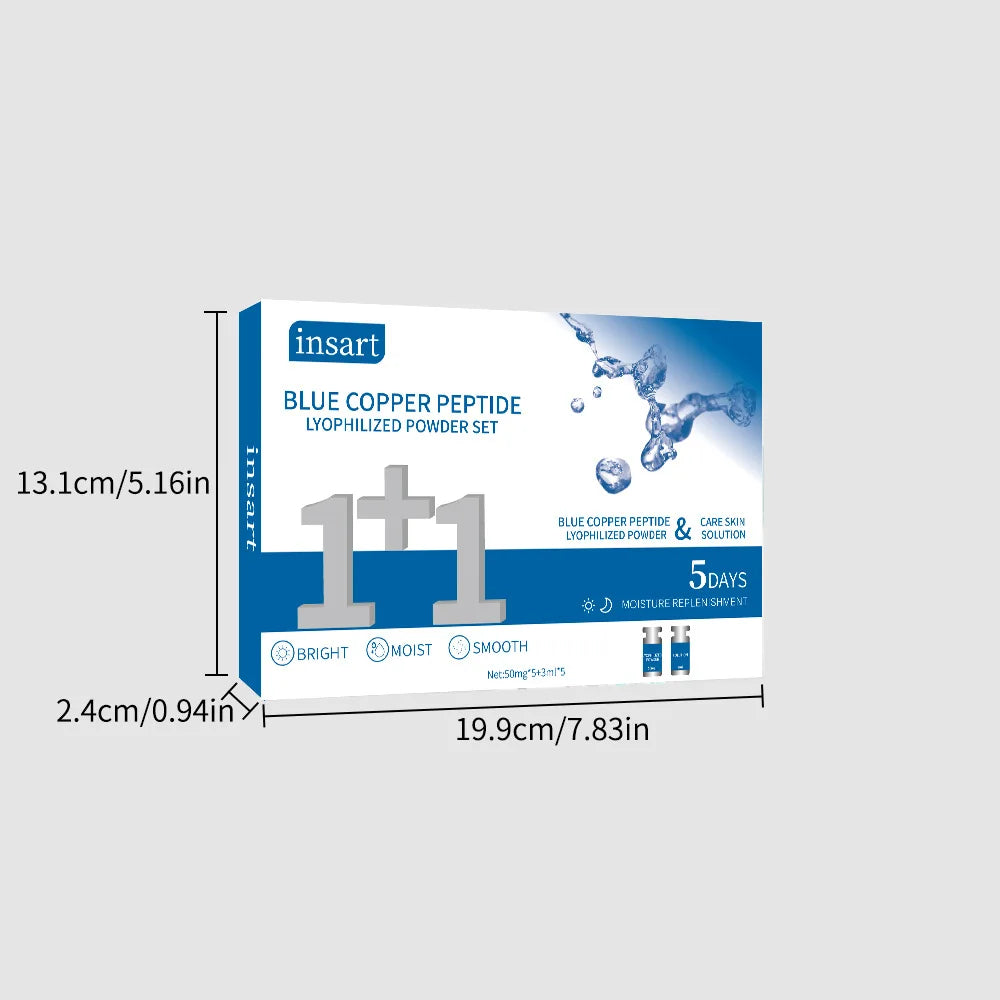 GHK‑Cu Serum Blue Copper Lyophilized Powder Hydrating Serum Rejuvenates Repairs Skin Barrier Improves Elasticity