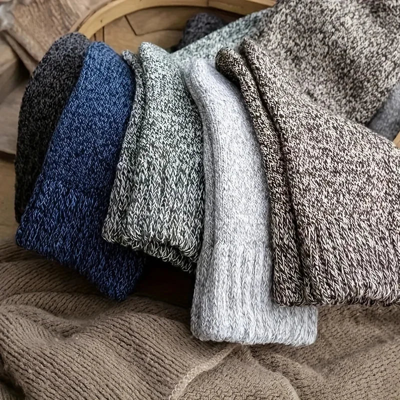 Men's Thick Terry Crew Socks, 3 or 5 Pairs