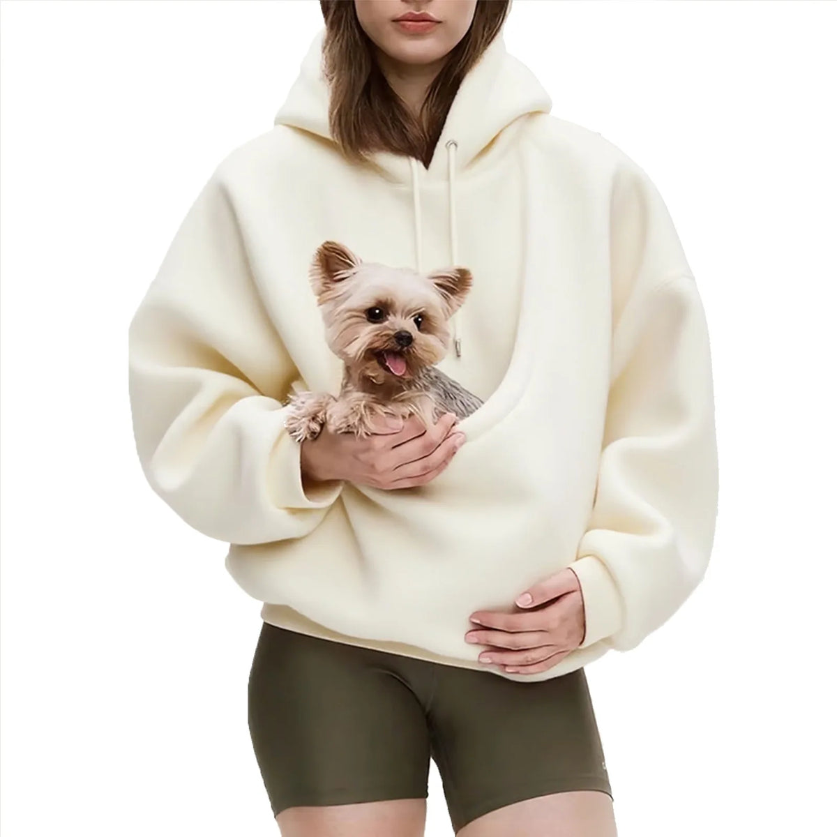 Women's Pet Carrier Hoodie with Kangaroo Pouch for Small Dogs and Cats