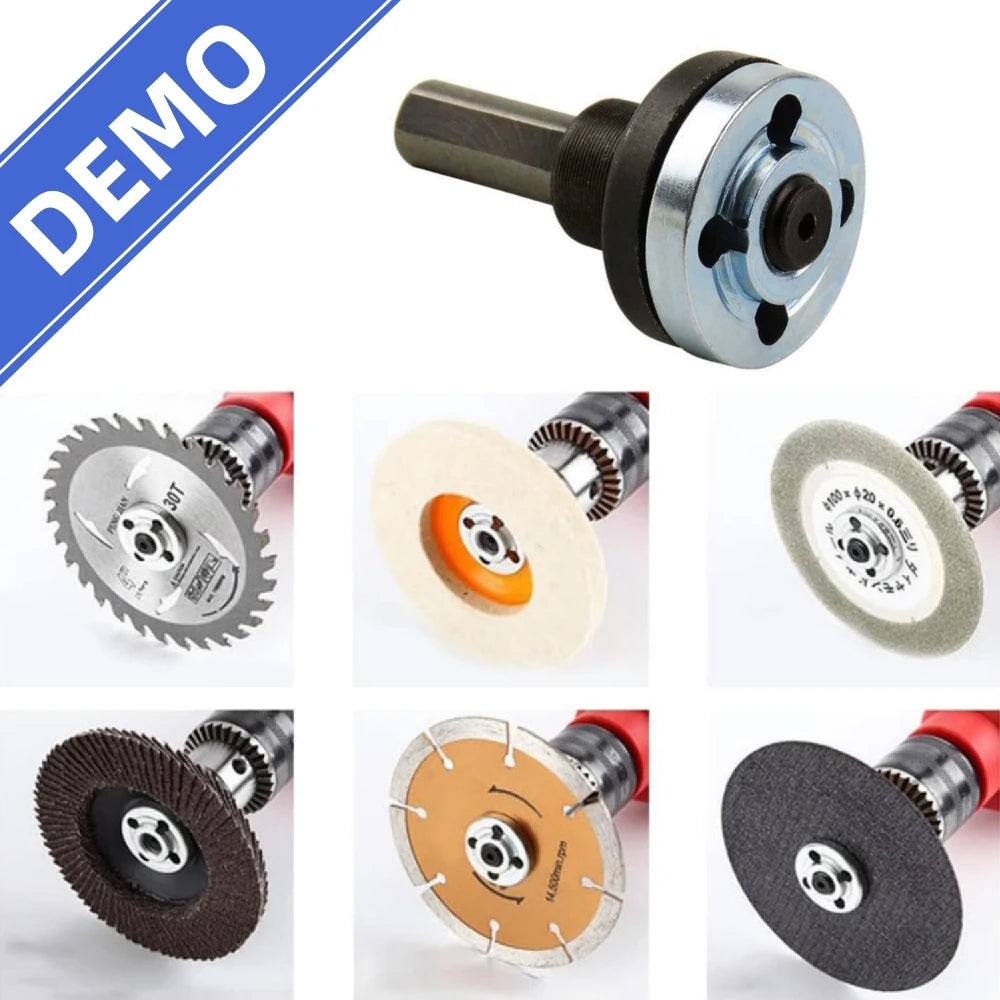 Drill Adapter Universal Drill Adapter with Flange Nut PartsKit, for Cutting Disc Polishing Wheel Metals Handle Holder Adapter